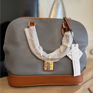 New. Never used. Dooney and Bourke handbag. Grey leather